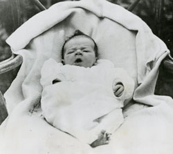 Charles Lindbergh Jr., a few weeks after his birth.