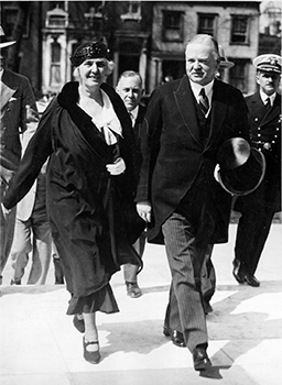 President and Mrs. Hoover attending the dedication ceremonies of the new Folger Shakespeare Library.