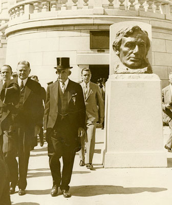President Hoover at the rededication of Lincoln's tomb, June 17, 1931.
