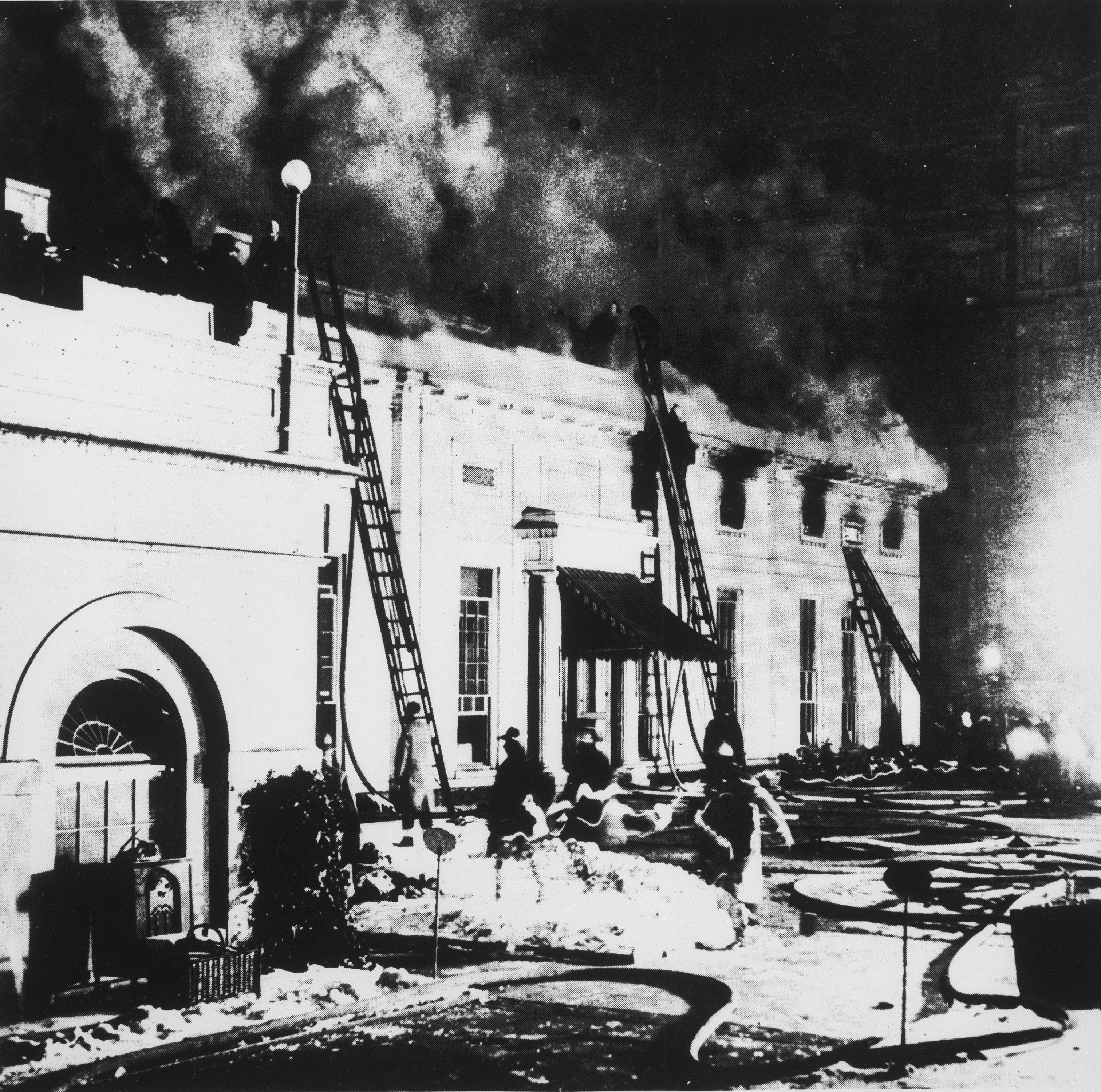 White House fire, Christmas Eve, 1929.