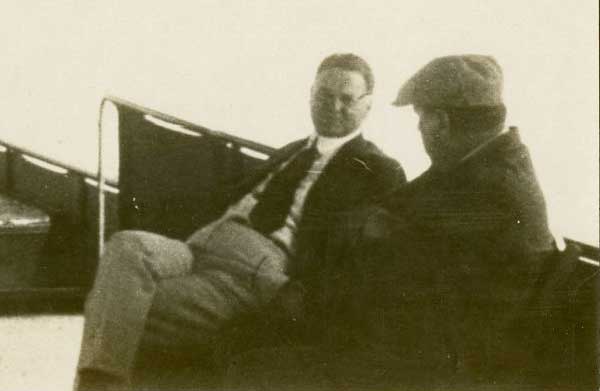 Secretary of Commerce Herbert Hoover with President Warren Harding on the 1923 Alaskan trip.