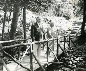 President Hoover and First Lady Lou at Camp Rapidan, ca. 1930.