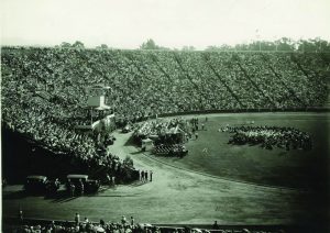 The crowd at Stanford Stadium for Hoover's acceptance speech. Aug. 11, 1928